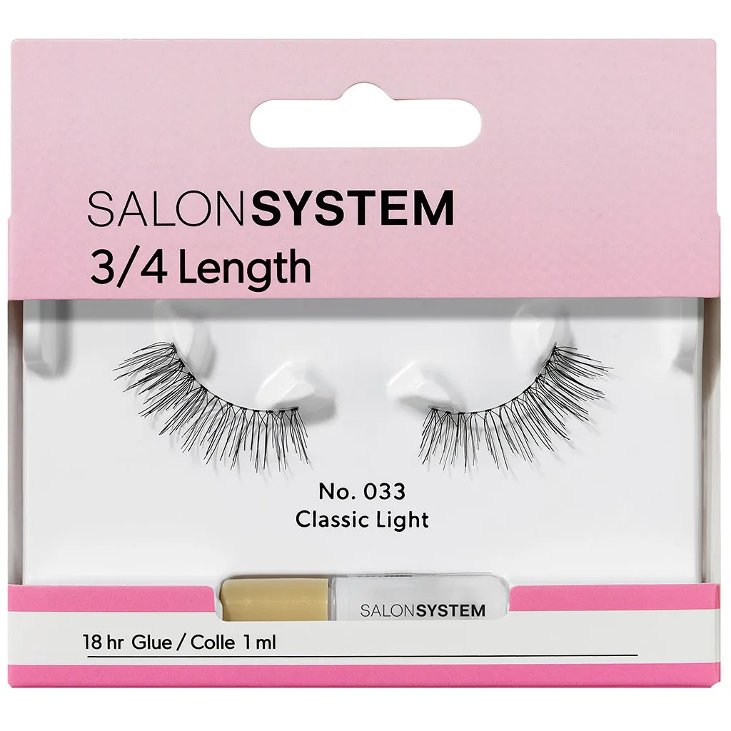 Salon System 3/4 Length 033 Classic Light Lashes