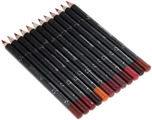 SDENSHI 12 Piece Color Lip Liner Pencil Pen Set Lip Cosmetic Makeup Lasting