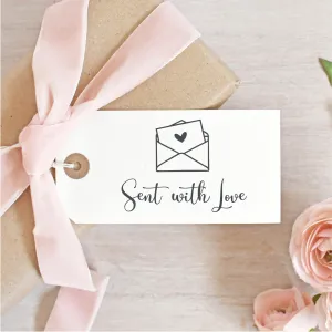 Sent With Love Valentine's Rubber Stamp