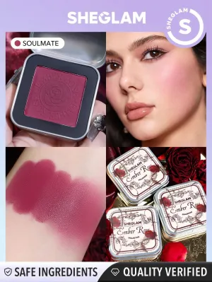SHEGLAM Ember Rose Eternal Flame Cream Blush-Soulmate Valentines Gift Cream-To-Powder Blush Palette Highly Pigmented Non-Fading Long Lasting Natural Easy To Use Blush Box
