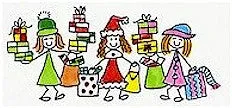 Shopping Ladies Rubber Stamp 2543H