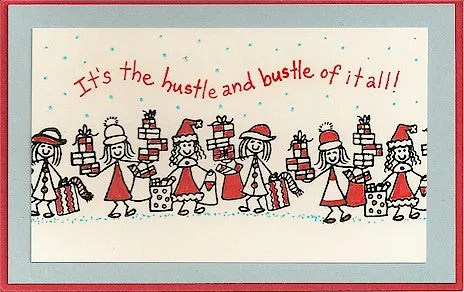 Shopping Ladies Rubber Stamp 2543H