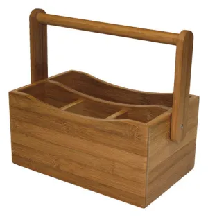 Simply Bamboo Brown Condiment Bamboo Caddy - 11.13"