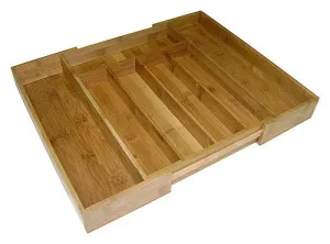 Simply Bamboo Brown Expandable Organizer Tray - 17.7"