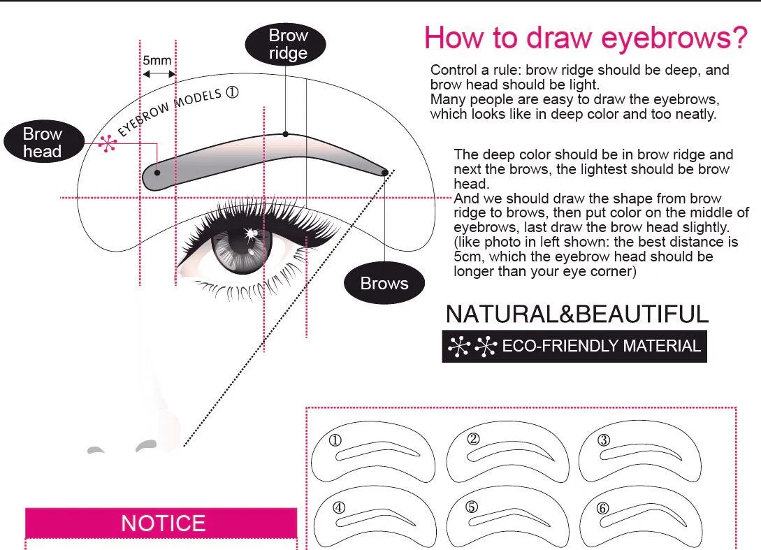 Simply Spoiled Eyebrow Model Stencils