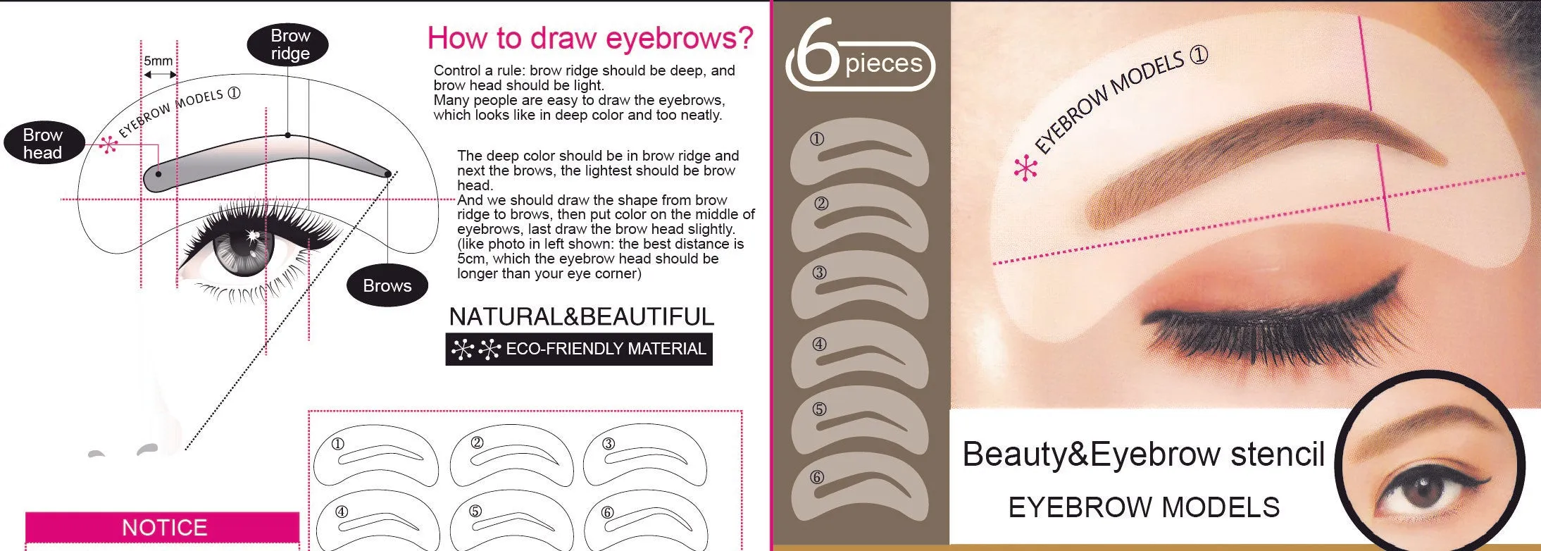 Simply Spoiled Eyebrow Model Stencils