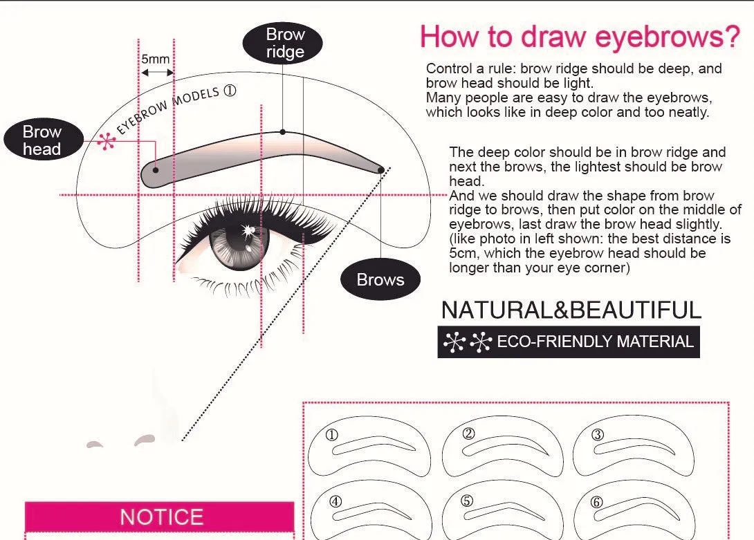 Simply Spoiled Eyebrow Model Stencils