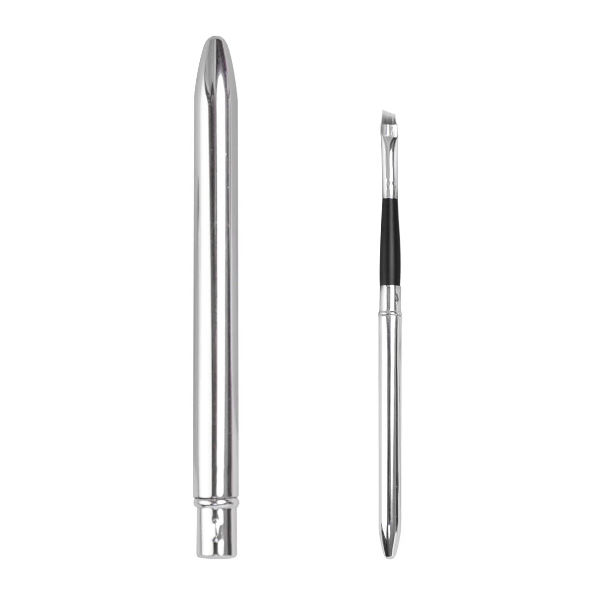 Single covered eyelash curler oblique eyebrow brush bullet eyelash brush convenient storage of makeup tools