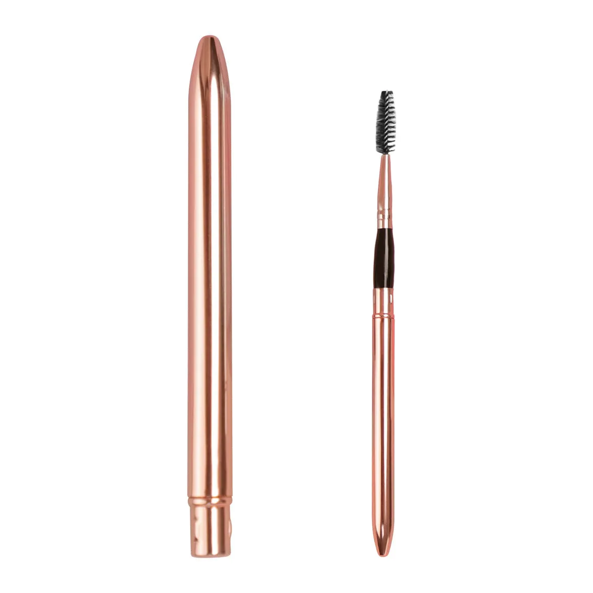 Single covered eyelash curler oblique eyebrow brush bullet eyelash brush convenient storage of makeup tools