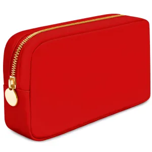 Small Makeup Bag For Purse - Red Cosmetics Bag For Women - Travel Toiletry Bag