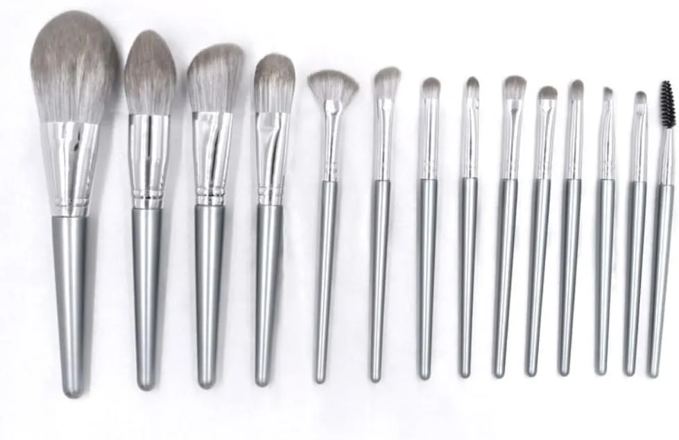 Soft Hair Eye Shadow Brush Foundation Make-up Powder Blusher Brush Full Set of Beauty Tools 14 Makeup Brushes