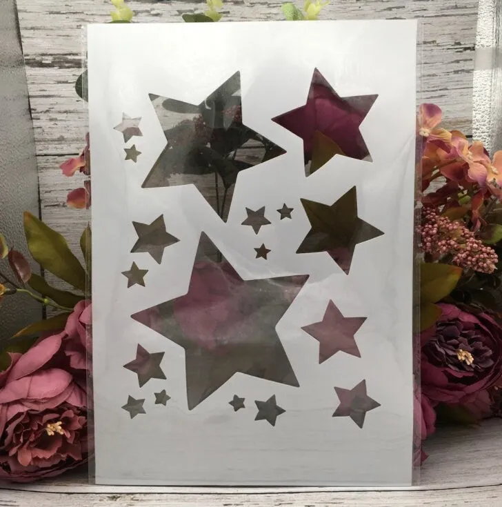 Star Stencil - Reusable Star Stencil -  DIY Craft Stencil - Art Stencil -Painting Stencil - Reusable Large Star Stencil - Wall Stencil