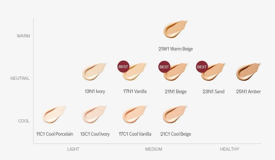 Sulwhasoo New Perfecting Cushion with Refill (10 Colors) SPF 50  PA    15g