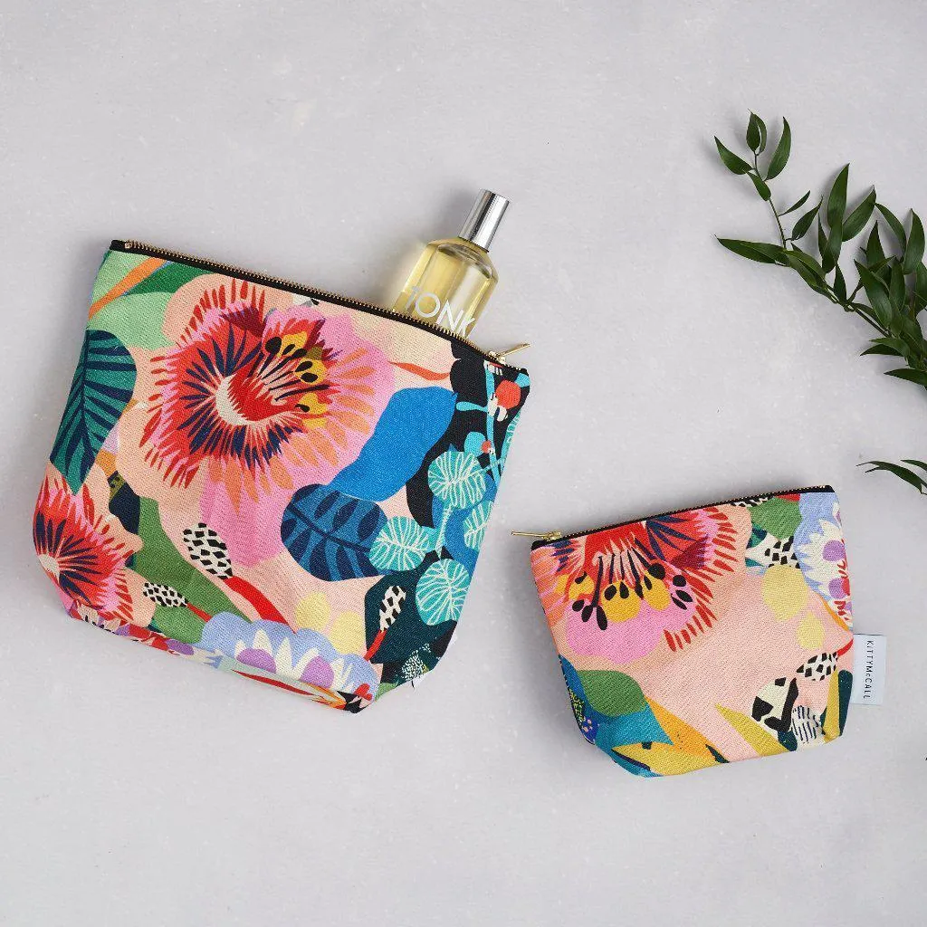 Summer Garden Wash/Makeup bag