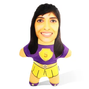 Superhero Female Purple Face Pillow