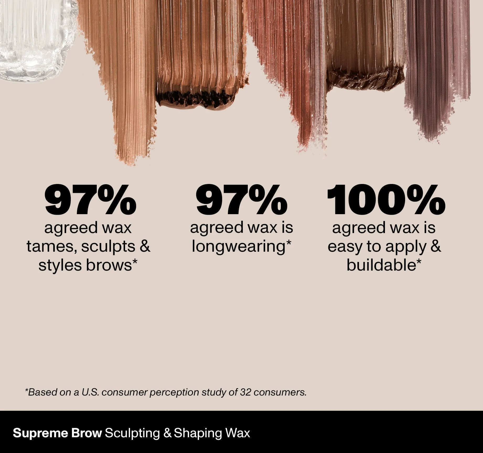 Supreme Brow Sculpting And Shaping Wax - Almond
