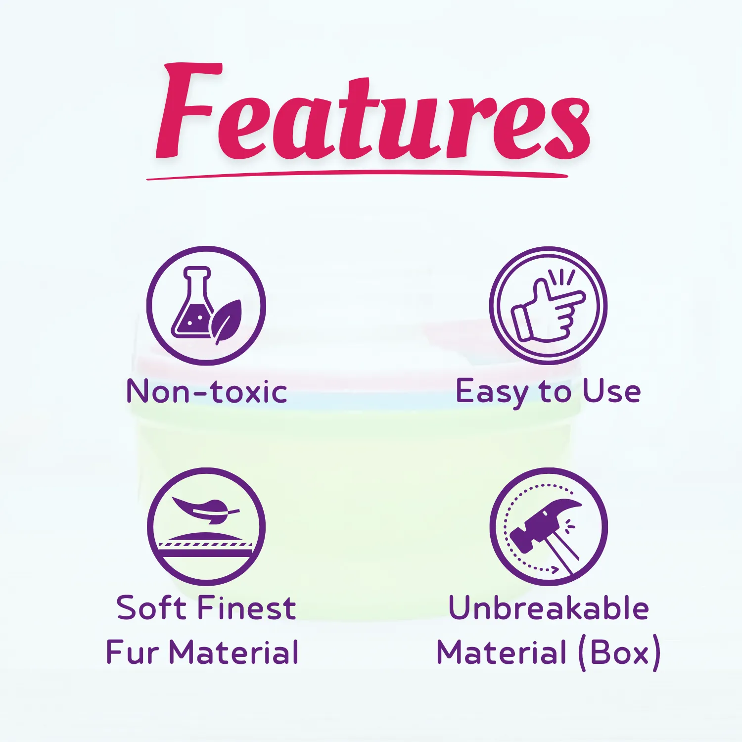 THE LITTLE LOOKERS Portable Baby Skin Care Baby Powder Puff with Box Holder Container for New Born and Kids for Baby Face and Body