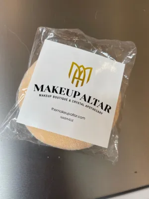 The Makeup Altar Peach Velour Powder Puff