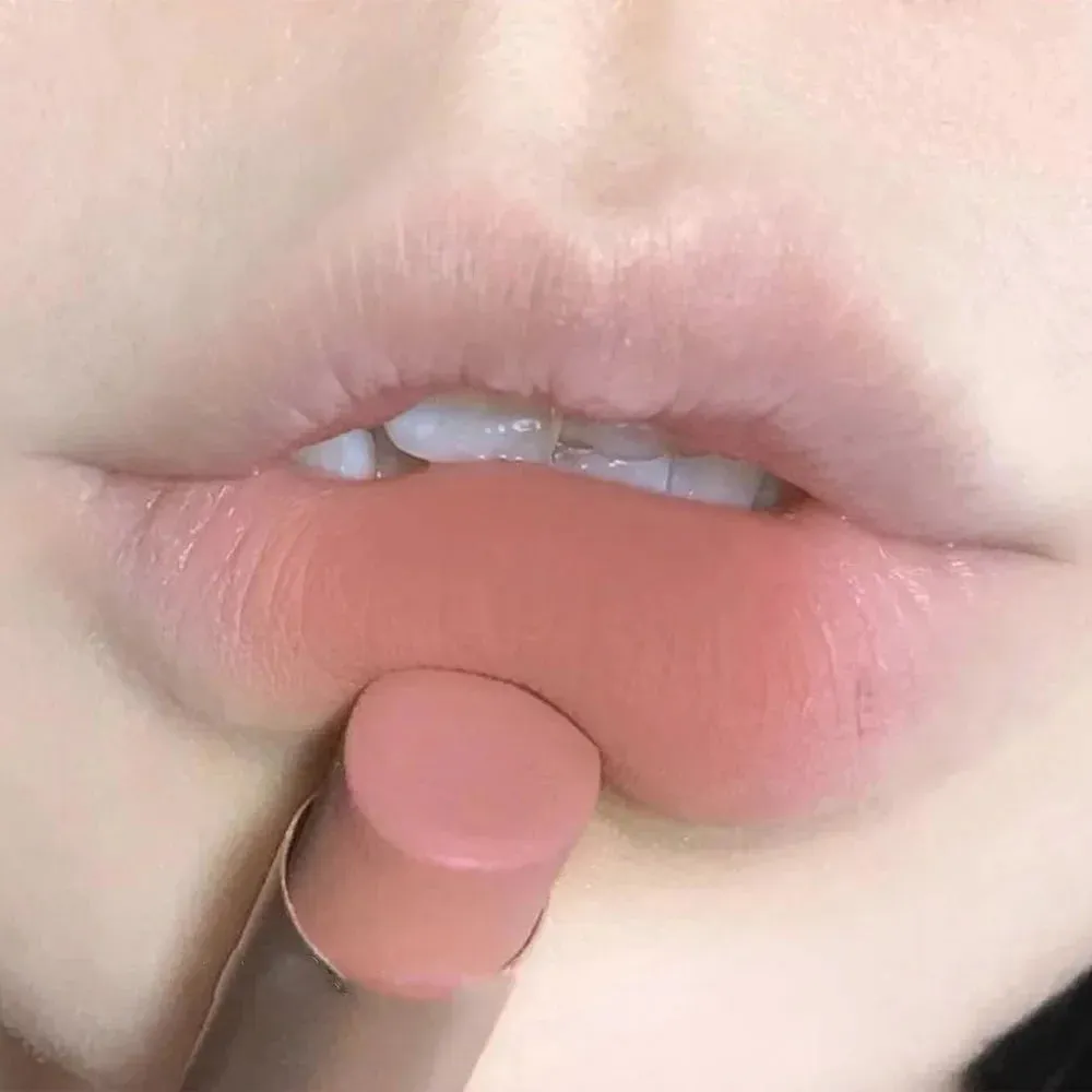 Toleet-Christmas/Thanksgiving Gift Winter Makeup Ideas Velvet Matte Lipstick Moisturizing Waterproof Lasting Nude Apricot Lip Tint Non-stick Cup Lip Gloss Lipstick Cosmetics Make Up