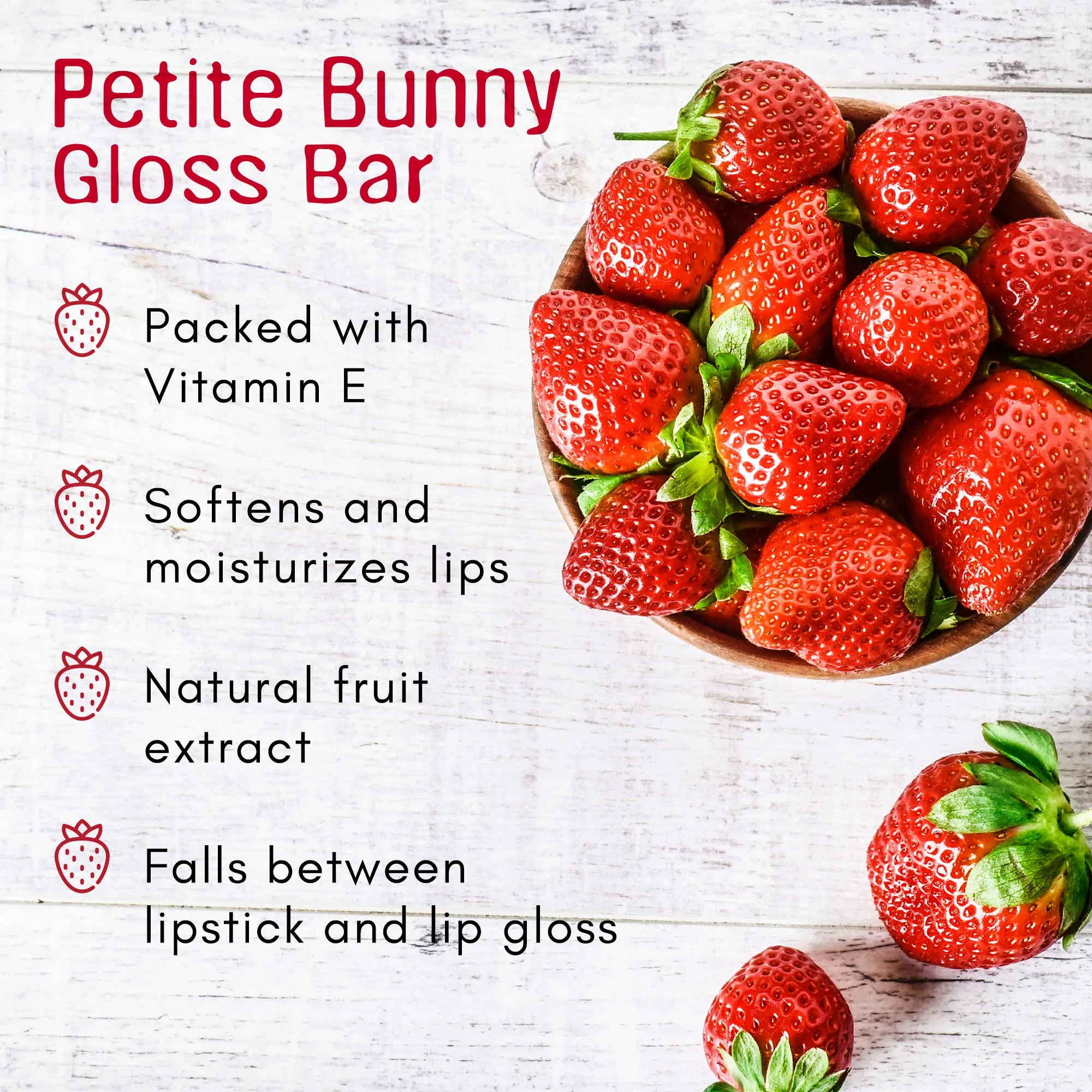 TONYMOLY Petite Bunny Gloss Bar 01 - Juicy Strawberry | Korean Beauty