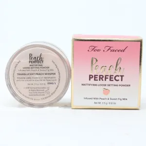 Too Faced Peach Perfect Loose Setting Powder 0.12oz Translucent Peach Whisper