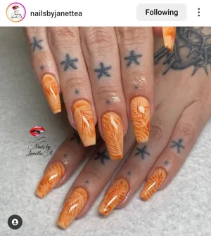 Tropical Leaves - Airbrush Nail Stencils
