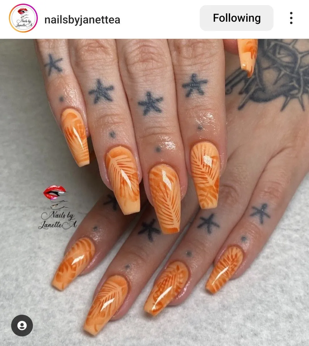 Tropical Leaves - Airbrush Nail Stencils
