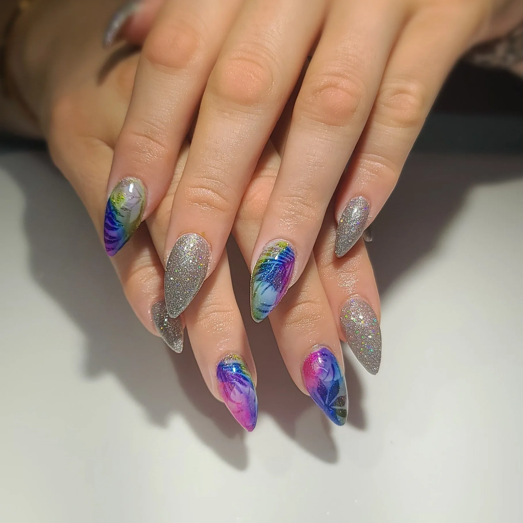 Tropical Leaves - Airbrush Nail Stencils