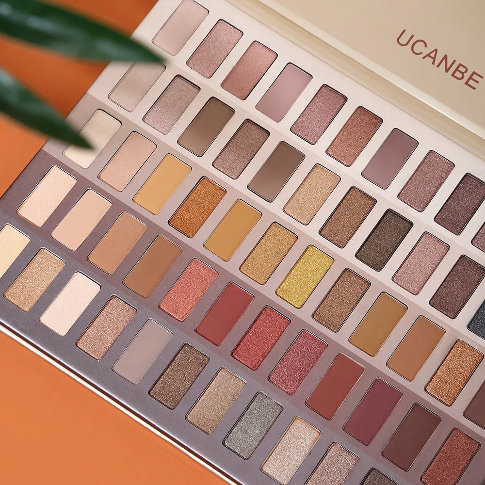 UCANBE 60 Colors of Luxury Eyeshadow Palette, Everyday Glitter Matte Earth Colors