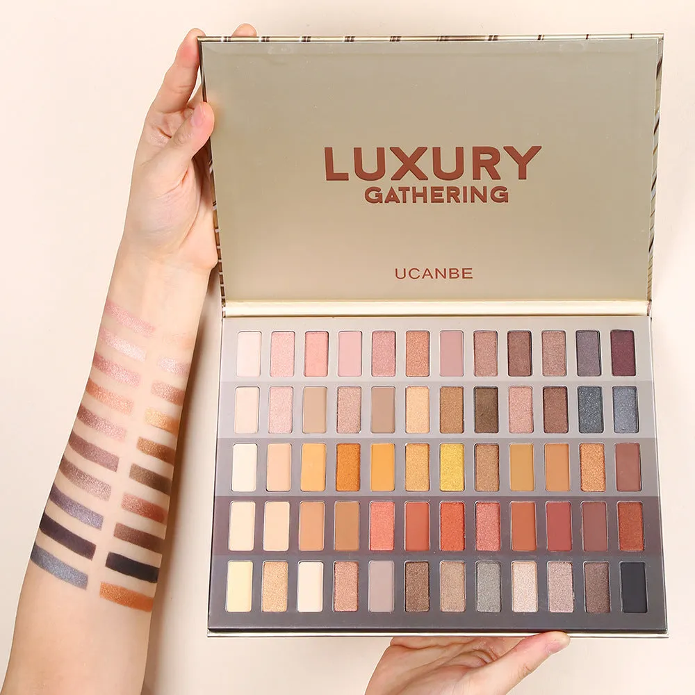 UCANBE 60 Colors of Luxury Eyeshadow Palette, Everyday Glitter Matte Earth Colors