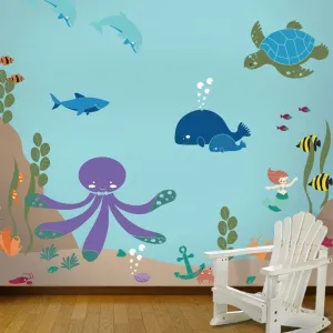 Under the Sea Theme - Ocean Wall Mural Stencil Kit