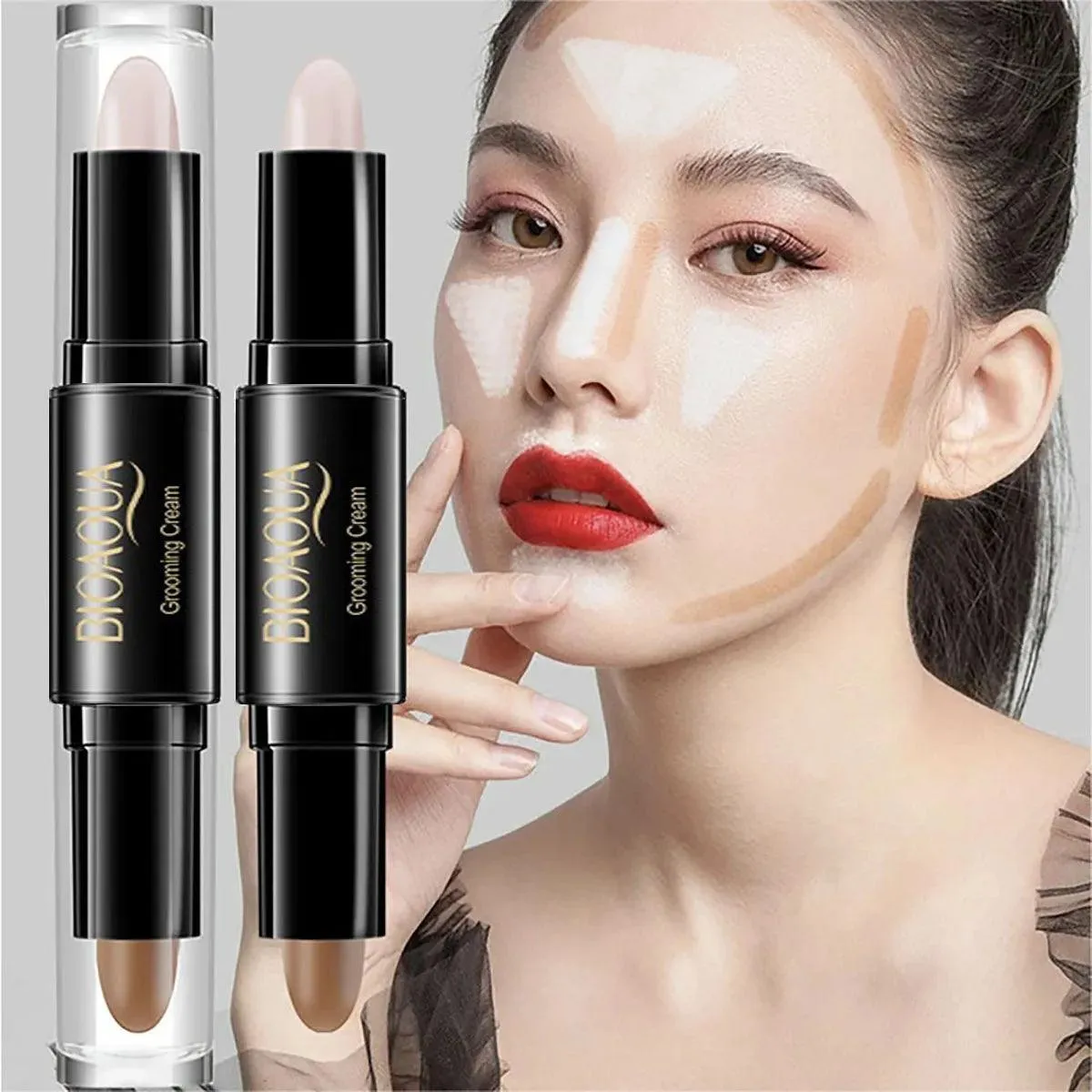 Versatile 3-in-1 Contour Stick for Radiant Glow and Flawless Finish