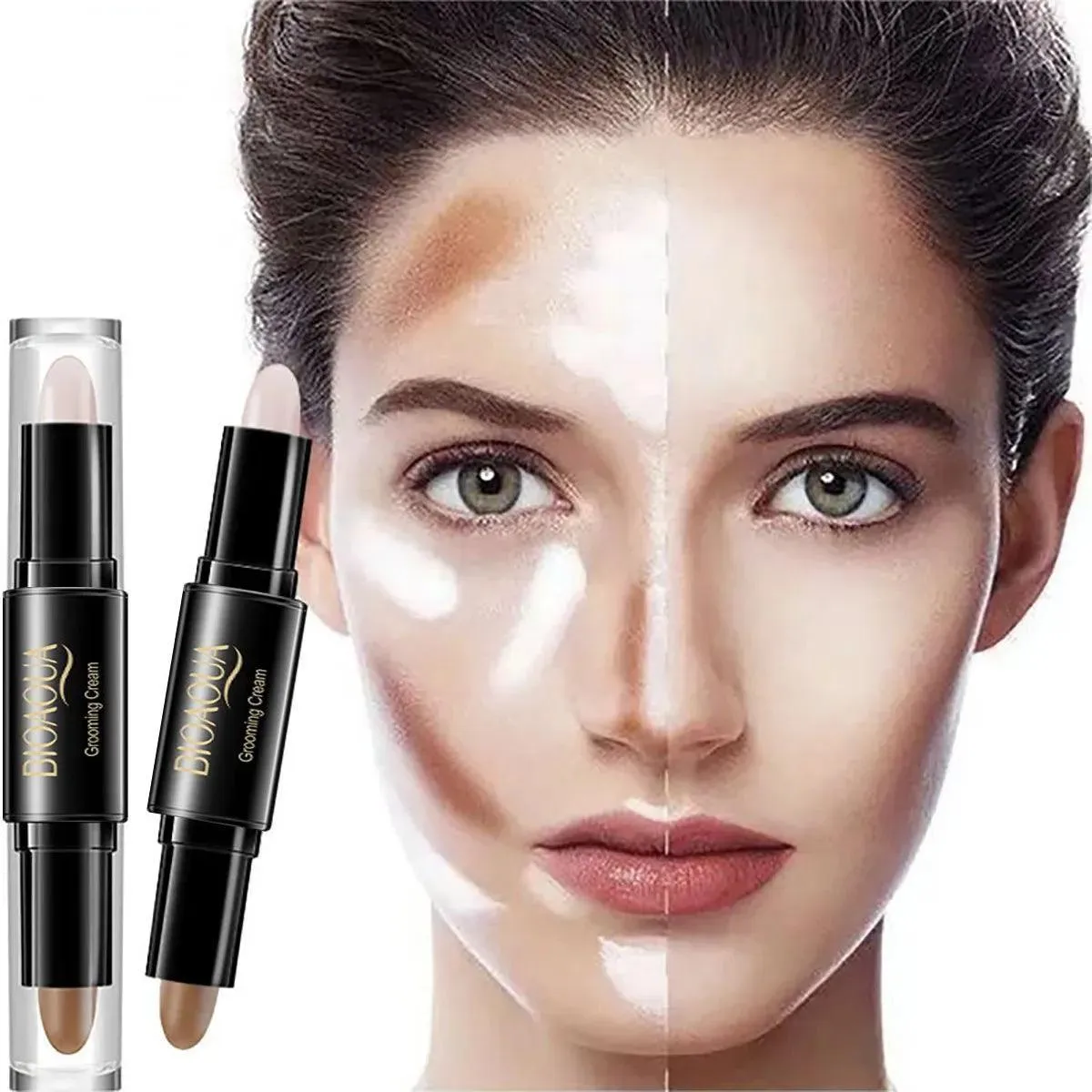Versatile 3-in-1 Contour Stick for Radiant Glow and Flawless Finish