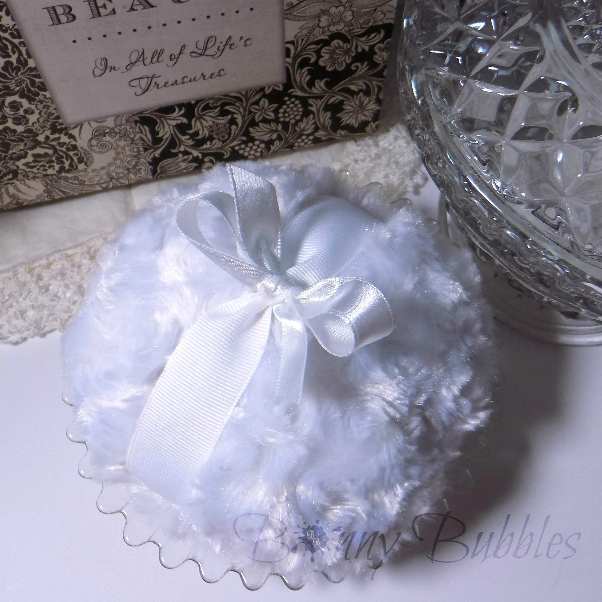 White, Powder Puff - large 5 inch