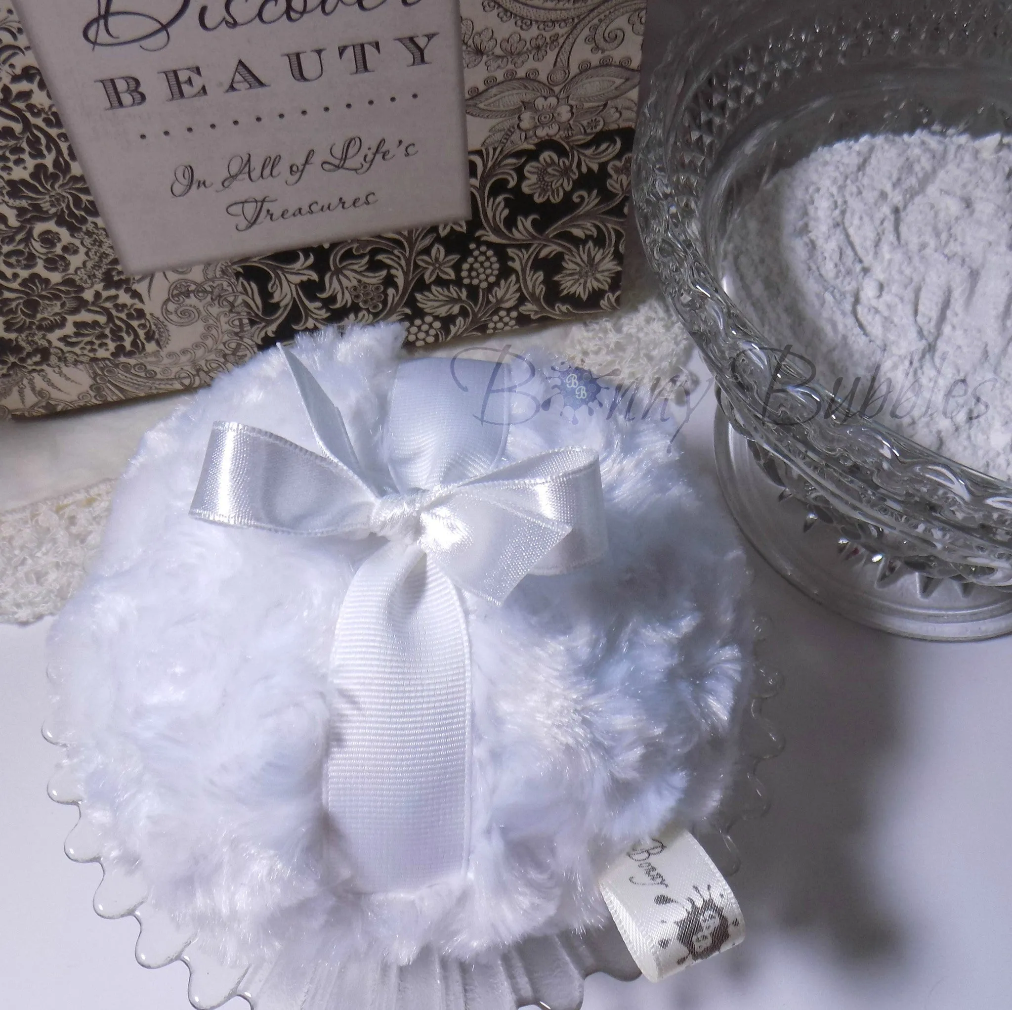White, Powder Puff - large 5 inch