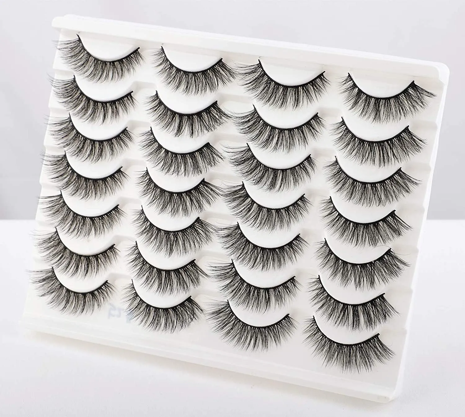 Wispy Cat Eye Faux Mink Lashes - 14 Pairs Natural Volume Multipack