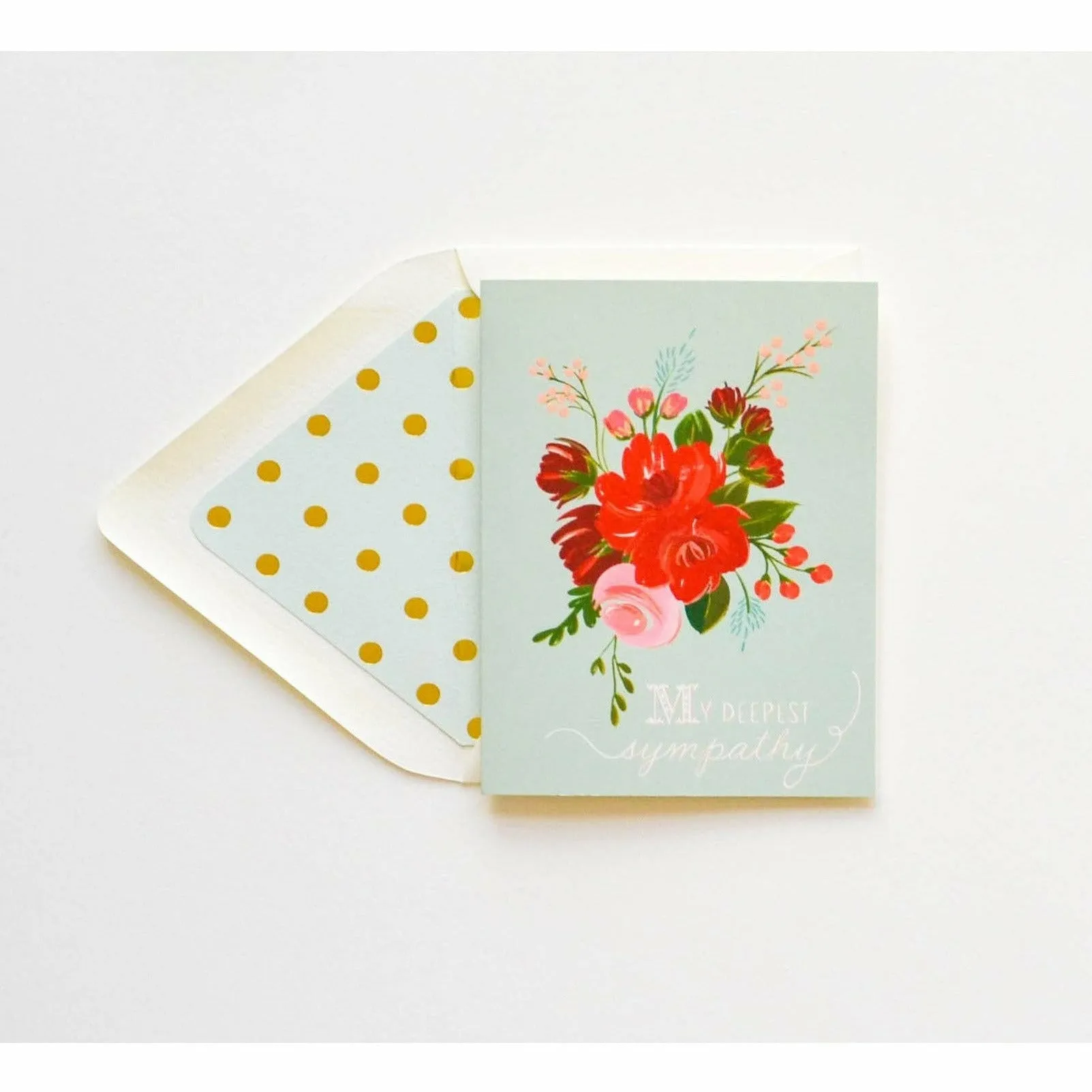With Sympathy Floral card