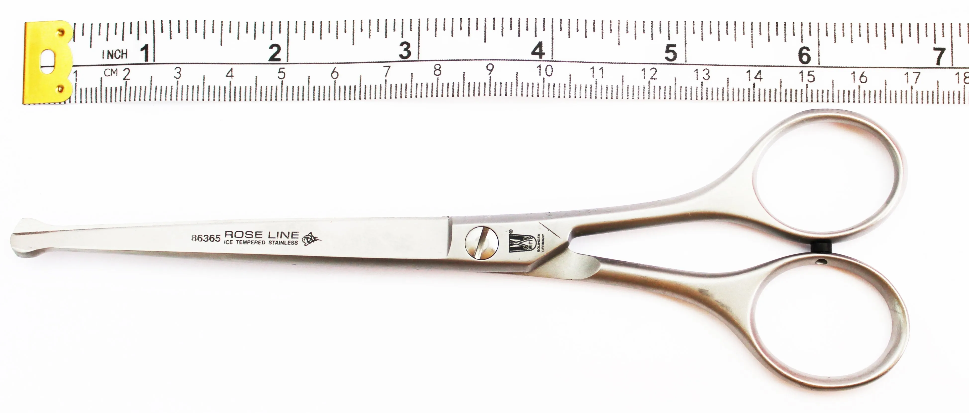 Witte Roseline Professional 6.5" Straight Scissors - Safety Ball Tip