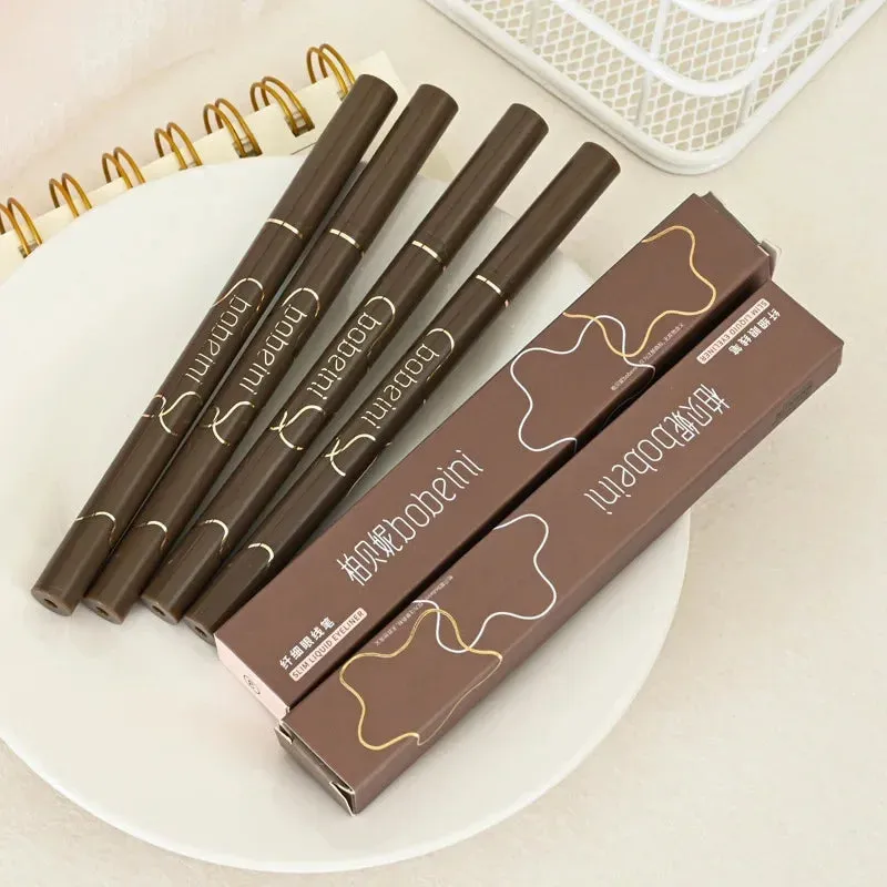 Yeknu Waterproof Quick Dry Liquid Eyeliner Pen Lasting Lying Silkworm Eyeliner Pencil Ultra-fine Matte Black Brown Beauty Eyes Makeup