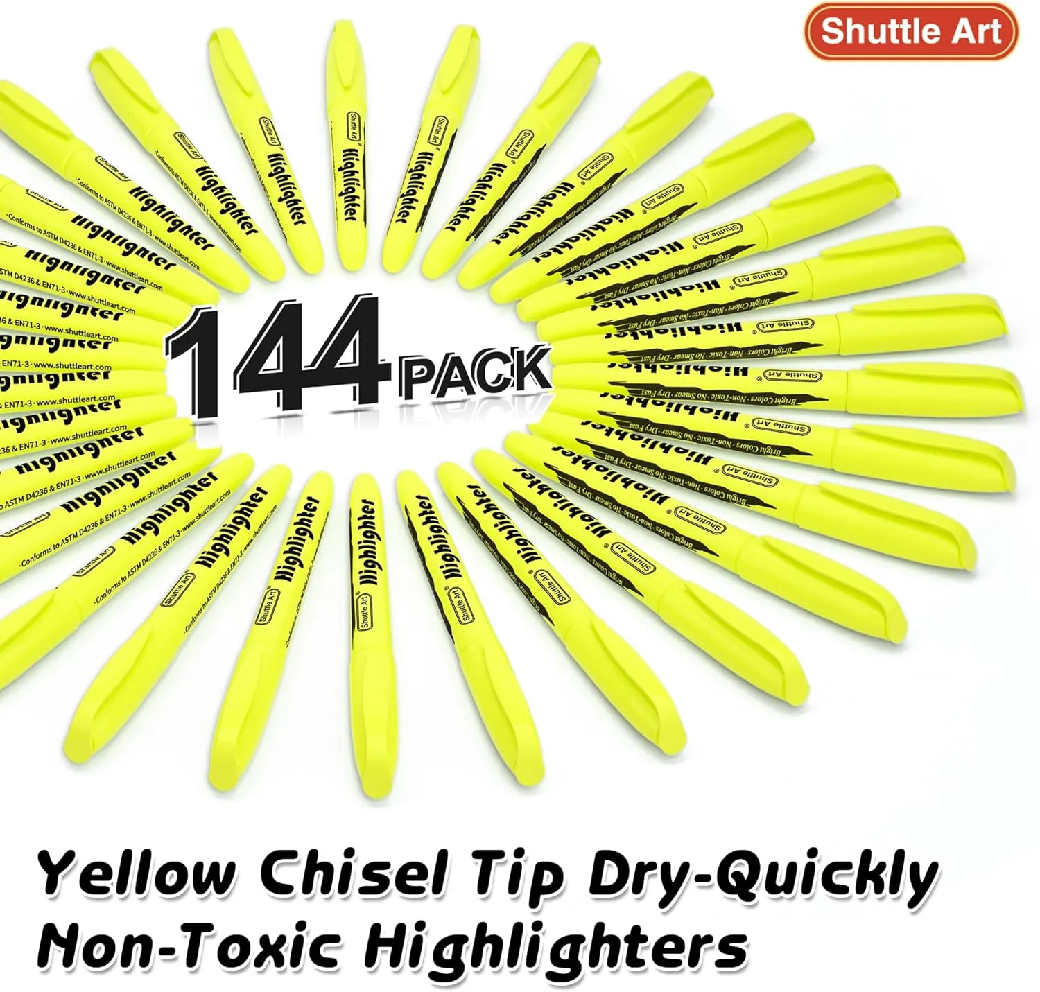 Yellow Highlighter Pen- Set of 144