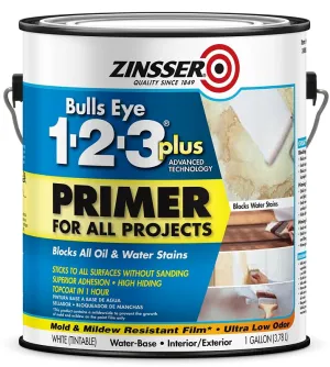 Zinsser 249937 Primer, White, 1 gal, Can :GAL: QUANTITY: 2